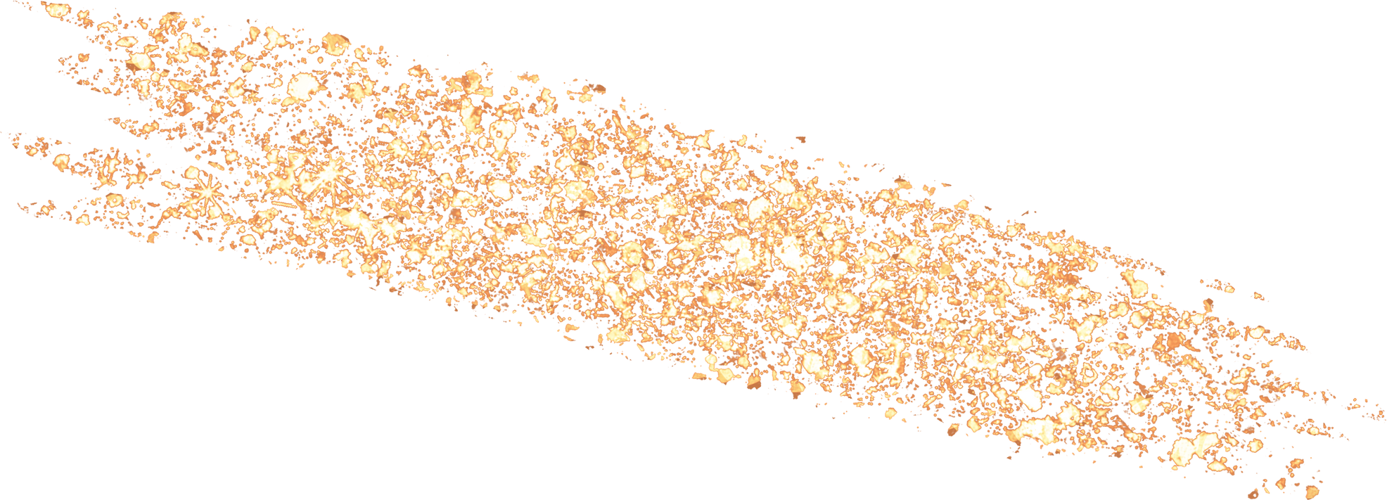 Gold Glitter Stroke Cutout